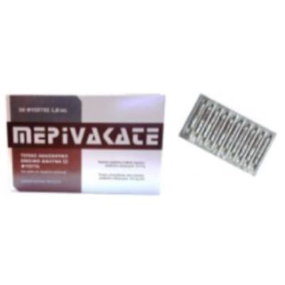 MEPIVAKATE INJ.SOL 3% (30mg/ml) BTx50x1,8ML CARTRIDGE, 